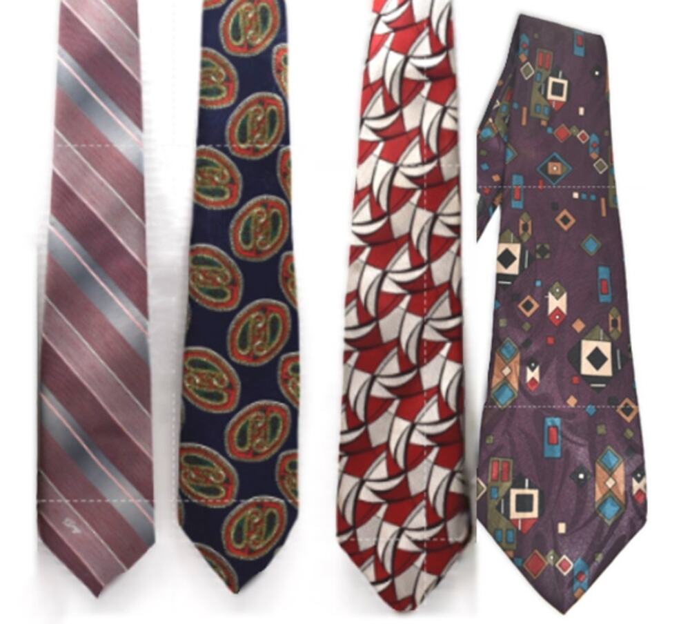 Qiana, Allyn St George, JB Scott Necktie Mixed Lot Men's Vintage 1970's Lot 4